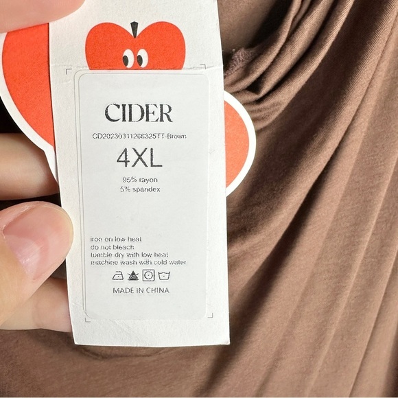 NEW Cider Cowl Neck Tank Top Chocolate Brown Stretch Curve Women’s 4XL - Picture 3 of 8